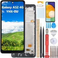 1 x RAW Customer Returns YHX-OU Black Frame Incell LCD Display For Samsung Galaxy A52 4G SM-A525F SM-A525M LCD Display Touch Screen Screen Glass Assembly Replacement with Tools A52 Screen Protector - RRP €40.69