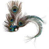 1 x RAW Customer Returns Frcolor 1920 Peacock Feather Hair Clip Gatsby Flapper Peacock Feather Headpiece - RRP €23.99