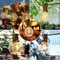 1 x RAW Customer Returns Svater Outdoor Fairy Lights Dimmable 60m, G40 LED Fairy Lights Bulbs Outdoor 104 Plastic Bulbs Waterproof IP45, Timmer Linkable for Outdoor, Patio, Trees, Party, 2700K Warm White 2x30m  - RRP €119.99