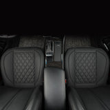 1 x RAW Customer Returns Vankerful 2-Pack Leather Front Car Seat Covers, Under Seat Covers for Cars, Driver Car Seat Cushion Cover, Luxury Seat Protectors, Waterproof, Anti-Slip, Full Wrap, for Most Vehicles, Trucks, SUVs Black  - RRP €49.99