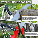 1 x RAW Customer Returns Telescopic branch shears with branch , 82-448cm branch  with telescopic handle, adjustable length rope pull garden  tree , lightweight stainless steel telescopic  pole pruner, manual tree shears for high branches - RRP €42.35