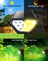 1 x RAW Customer Returns Biling Solar Lamps for Outdoor Garden, 12 LED Garden Lighting Solar Spotlight Outdoor, IP67 Waterproof 2 Modes Solar Spotlight Solar Garden Lights for Outdoor Garden Yard Walkway - Warm White Pack of 4  - RRP €46.27