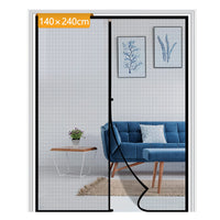 1 x RAW Customer Returns Yotache magnet insect protection door without drilling Yotache 140x240cm French insect curtain mosquito screen door for balcony door sliding door black - RRP €30.19