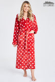 1 x RAW Customer Returns CityComfort Women s Winter Robe with Hood, Fleece House Robes Red White, L  - RRP €26.98