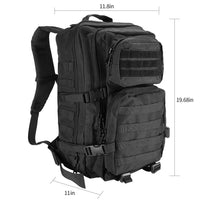 1 x RAW Customer Returns ProCase 40L Military Tactical Backpack, Large Capacity 3 Day Army Assault Pack Bag Go Bag Rucksack for Hiking Hunting, Trekking and Camping and other Outdoor Activities Black - RRP €37.99