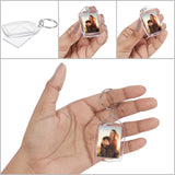 1 x RAW Customer Returns Kurtzy Blank Photo Keychains Pack of 100 Each Clear Acrylic Keychain Measures 5.4 x 3.4 cm - Photo Keychain on Both Sides - Small Photo Frames for Family, Friends, Crafts, Gifts - RRP €26.99