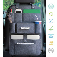 1 x RAW Customer Returns Lucky Sign - Car Seat Protector Felt Backseat Organizer Car Seat Back Protector 62 x 41cm - Grey - RRP €22.8