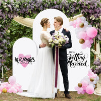 1 x RAW Customer Returns Wedding arch cover, arch backdrop cover set of 3 spandex arch covers 120cm 150cm 180cm , round top backdrop cover for weddings, birthdays, banquets and party decorations. - RRP €36.29