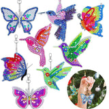 1 x Brand New YIMINI 8 Pieces 5D Diamond Painting Pendant, DIY Diamond Painting Keychain, DIY Double-Sided Diamond Painting Keychain, Suitable for Decorative Gifts for Children - RRP €15.95