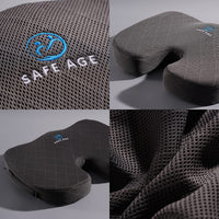 1 x RAW Customer Returns Safe Age seat cushion orthopedic ergonomic - coccyx cushion - wedge cushion - memory foam - RRP €28.49