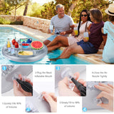 2 x Brand New Pool Bar Drink Holder Pool Drinks and Snack Holder Inflatable Drink Holder Floating, 9 Holes Large Capacity Floating Coasters for Summer Swimming Pool Party Pool Water Fun Beach Theme Party - RRP €72.0