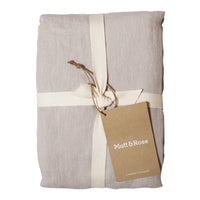 1 x RAW Customer Returns MATT ROSE Set of 2 Pillowcases 65x65 cm Plain WASHED Linen 100 Washed Linen OEKO-TEX Natural - RRP €39.9