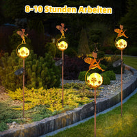 1 x RAW Customer Returns JOYCREATOR solar lamps for outdoors 2 pieces, metal solar lights garden IP65 waterproof set of 2, LED solar garden lights for outdoors rust decoration elf fairy garden plug balcony terrace flowerpot path - RRP €26.97