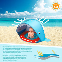 1 x RAW Customer Returns EVER GOODS - Baby Beach Tent, Pop-up Tents with Pool for Kids, Portable Folding Tent Anti UV 50 Sun Protection for Beach, Garden, Travel, Picnic, Camping, Outdoor Sports - RRP €29.88