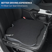 1 x RAW Customer Returns Qutool Car Wedge Seat Cushion, Booster Seat Cushion, Memory Foam Car Seat Cushion for Driver s Seat Black  - RRP €37.49