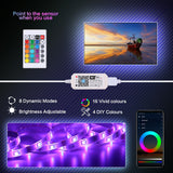 1 x RAW Customer Returns LED Strip Alexa 5M RGB Set, Smart Wifi LED Strip 5050 RGB with Remote Control, IP65 Waterproof Self-Adhesive LED Strips, Flexible LED Tape, LED Strip for Home, Party, Kitchen, Bedroom, TV, Ceiling - RRP €15.53