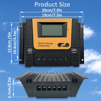 1 x RAW Customer Returns 80A Solar Charge Controller 12V 24V 36V 48V Solar Controller, PWM Solar Charge Controller 80A with Temperature Sensor, 4 USB Ports, Fit for MAX 4160W Solar Panels 12V 24V 36V 48V Lead Acid Battery and Lithium Battery - RRP €73.38