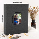 3 x RAW Customer Returns Lanpn photo album 10x15 400, linen slip-in album for portrait format photos pictures black - RRP €70.02