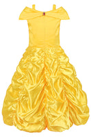 1 x RAW Customer Returns JerrisApparel Princess Belle Carnivals Costume Dress for Girls 5 Years, Yellow with Accessories  - RRP €27.62