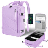 1 x RAW Customer Returns VOESLD Ryanair hand luggage 40x20x25, hand luggage backpack women laptop backpack purple backpack waterproof, travel backpack hand luggage airplane for all major airlines, with USB port 20L - RRP €35.4