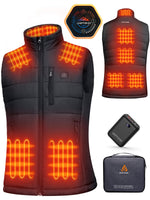 1 x RAW Customer Returns GOTOBI men s heating vest with power bank 16000mAh 7.4V, heated vest with 9 heating zones, 4-in-1 intelligent switch with light off design, heated vest for outdoor motorcycle cycling - RRP €85.7