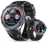 1 x RAW Customer Returns Walliebe Smartwatch Men with Telephone Function, 100 Sports Modes, 1.46 AMOLED Outdoor Smartwatch, Heart Rate SpO2 Sleep Fitness Tracker for Android iOS, IP68 Waterproof Smartwatch Women Men - RRP €18.14