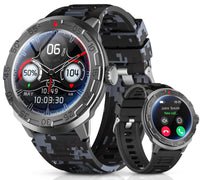 1 x RAW Customer Returns Walliebe Smartwatch Men with Phone Function, 100 Sports Modes, 1.46 AMOLED Outdoor Smartwatch, Heart Rate SpO2 Sleep Fitness Tracker for Android iOS, IP68 Waterproof Smartwatch Women Men - RRP €39.65