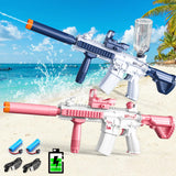 1 x RAW Customer Returns VATOS Electric Water Gun for Adults Kids, 2 Pack 32 FT Range Automatic Water Gun Toys for Beach Pool One-Touch Fully Automatic Water Gun for Boys Girls 6 Blue Pink  - RRP €40.33