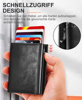 1 x RAW Customer Returns UNOSEKS wallet for men - men s wallet card holder with RFID protection, slim wallet with coin compartment, smart wallets with ID card cases for men, aluminum credit card holder for up to 1-6 cards black  - RRP €40.7