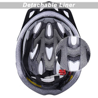 1 x RAW Customer Returns Shinmax bicycle helmet, bicycle helmet men women with visor, removable EPS body PC shell, MTB mountain bike helmet for adults, unisex cycling helmet 18 ventilation holes, adjustable size 57-62cm - RRP €27.99