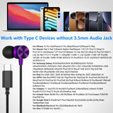 1 x RAW Customer Returns USB C Headphones for Galaxy A54 5G A34 A55 A35 A53, Headphones with Microphone Type C Headphones USB C Port USB C Headset for Pixel 8 Pro 7a iPhone 15 Pro Samsung S24 S23 FE Mi 14 Oneplus 11 Sport, Purple - RRP €17.14