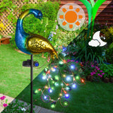 1 x RAW Customer Returns Herefun Solar Lamps for Outdoor Garden, Peacock Garden Solar Stake Lights Statue Metal Peacock Garden Decoration, Stand Solar Lights Fairy Lights IP44 Waterproof for Lawn Patio Yard Balcony - RRP €28.22