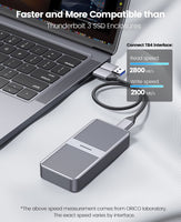 1 x RAW Customer Returns NVMe Enclosure 40Gbps for Thunderbolt 3 4, USB 3.2 3.1 3.0 2.0, USB-C, ORICO USB4 M.2 NVMe Enclosure for PCIe 2280 M-Key B M Key SSD, Aluminum M2 SSD Adapter up to 2700 MB s- M224GY - RRP €112.93