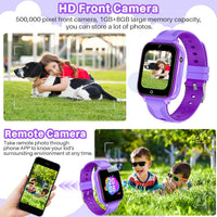 1 x RAW Customer Returns Kids Smartwatch Phone, 1.69 inch Kids Smartwatch Phone 4G with Video Phone Call, Kids GPS Watch with Alarm, Face Unlock, WiFi Smartwatch for Boys and Girls Purple Spare Strap  - RRP €91.2