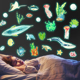 3 x Brand New Wall stickers luminous sea creatures wall tattoo light stickers, fluorescent wall stickers, sea world light stickers for children s bedroom bathroom decoration - RRP €61.2