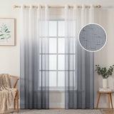 1 x RAW Customer Returns MIULEE 2 Panels Voile Curtains with Sheer Eyelets Polyester Linen Imitation for Bedroom Living Room Kitchen Modern Modbido 140X260 CM Gray - RRP €26.77