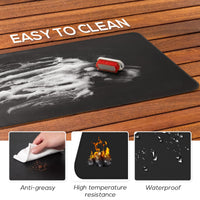 1 x RAW Customer Returns FLASLD Grill Pit Mat, 32 x 60 Grill Mat Under Desk, Double Sided Fireproof Oil Resistant Mats for Fire Pit, Grill Mats for Outdoor Grill, Fireplace, Oven, Smoker, BBQ - RRP €39.2