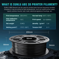 1 x RAW Customer Returns SUNLU ABS 3D printer filament, high heat resistant and durable 3D printer filament, 1.75mm ABS 3D filament, dimensional accuracy - 0.02 mm, 0.9 kg spool 1.98 lbs , white - RRP €22.61