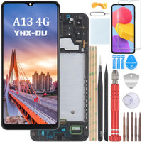 1 x RAW Customer Returns YHX-OU 6.6 Black LCD Display with Frame Kit for Samsung Galaxy A13 4G SM-A135F SM-A137F Full LCD Touch Screen Assembly Tools for A13 Tempered Glass - RRP €27.4