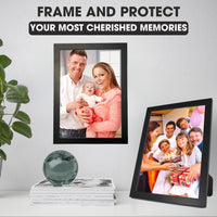 2 x RAW Customer Returns NOOGUI A4 frame Wood Photo Frame Wall Frames Dimensions 21x30 cm Color Black Ideal for photos and certificates A4 21x30 cm , Black  - RRP €16.1