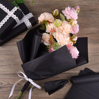 1 x RAW Customer Returns ASTARON 60 Sheets Black Tissue Paper for Wrapping, 50x35cm Gift Wrapping Paper Bouquet Kraft Paper for Birthday Party Holiday Wedding Craft Decoration, 3 Color Options - RRP €7.04