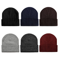 3 x Brand New Geebuzz Pack of 6 Winter Hats for Women Men Comfortable Breathable Slouchy Hats Soft Warm Knitted Hats Unisex Skull Hats Hats Multicolor-3  - RRP €82.8