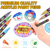 1 x RAW Customer Returns NICETY Acrylic Pens for Stones Waterproof - 72 Multimarker Acrylic Marker Glass Painting Pens for Stone Fabric Wood Canvas Glass Ceramic - 0.7 mm Acrylic Paint Marker Porcelain Pens - RRP €37.17