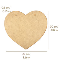 1 x RAW Customer Returns Creative Deco 4 x MDF Heart Shape Sign Plates 150 x 130 x 3-4 mm Unpainted Cutouts Decoration to Hang for Gift Painting Leisure Pyrography Crafts - RRP €9.31