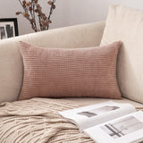 1 x Brand New MIULEE Cushion Covers 2 Pieces Granular Soft and Elegant Cushion Covers for Living Room Bedroom 30x50cm Pink - RRP €15.99