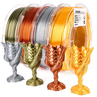 1 x RAW Customer Returns AMOLEN 3D Printer Filament Bundle Multicolor,PLA Filament 1.75mm,Silk Filament Bundle,Gold, Silver, Bronze, Red Copper,3D Printing Filament Bundle,200gX 4 Spool - RRP €33.26