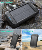 1 x RAW Customer Returns BLAVOR Solar Power Bank Solar Charger 10000mAh, PD 20W Fast Charging Portable USB C Power Bank with Solar Panel, Wireless Qi Fast Charging, Camping Battery, Solar Chargers for Cell Phone with Flashlight - RRP €32.82