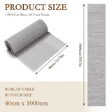 10 x Brand New Table runner linen cloth in grey 40 cm x 10 m , PVC table ribbon DIY placemat washable wear-resistant, linen cloth table runner boho table decoration for birthdays, weddings, communion, outdoor - RRP €204.0