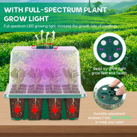 1 x RAW Customer Returns Indoor greenhouse propagation box, 5 pieces mini greenhouse propagation with timing controller, adjustable brightness, greenhouse with full spectrum lid and ventilation, ideal for plant growth - RRP €26.99