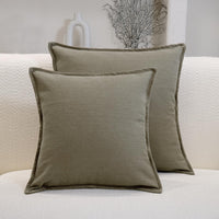 2 x Brand New DASOIN cotton cushion cover set of 2 boho decorative cushion covers living room decoration cushion cover couch cushion sofa cushion cover 50 x 50 cm grey - RRP €27.22